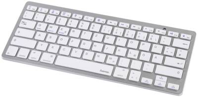 108393 Bluetooth-Tastatur KEY4ALL X510 Silber-Weiss Tastaturen/Nummernblöcke/Grafiktablets 108393